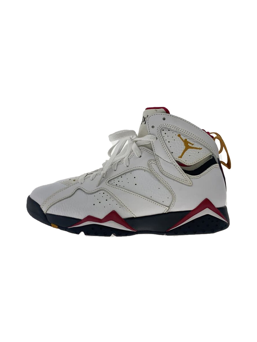 【中古】NIKE◆AIR JORDAN 7 RETRO_エアジョーダン 7 レトロ/27cm/ホワイト/箱無【シューズ】