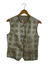 【中古】HERMES◆90s/ベスト/マルジェラ期/40/シルク/グレー/総柄【レディースウェア】