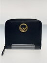 【中古】FENDI◆2つ折り財布/--/BLK/メンズ/8M0407【服