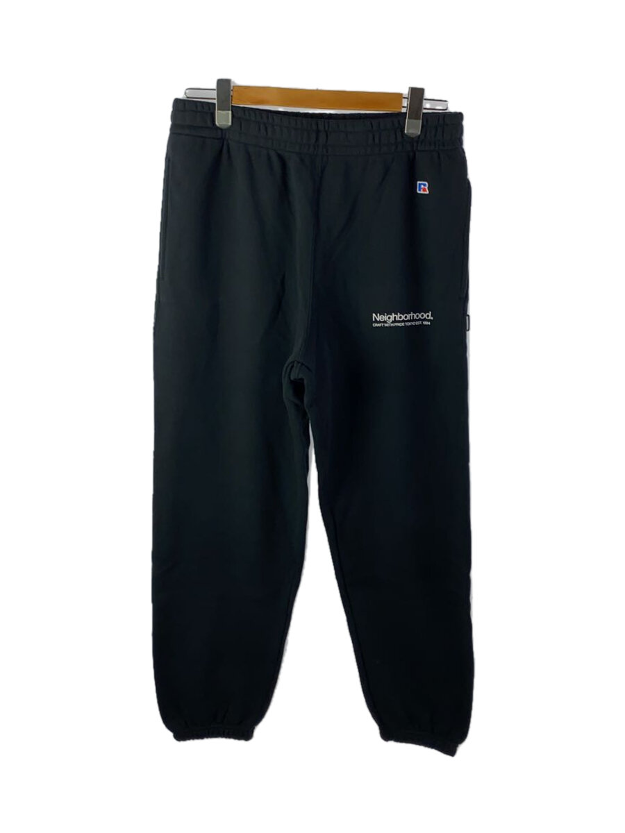 【中古】NEIGHBORHOOD◆NH X RUSSELL ATHLETIC . SWEAT PANTS/XL/コットン/BLK【メンズウェア】