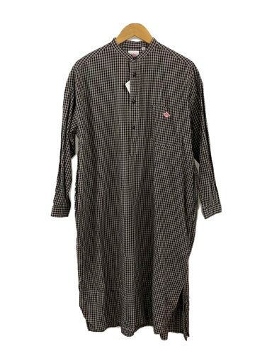 【中古】DANTON◆長袖ワンピース/38/コットン/BLK/チェック/EA-478【レディースウェア】 【中古】DANTON◆長袖ワンピース/38/コットン/BLK/チェック/EA-478【レディースウェア】