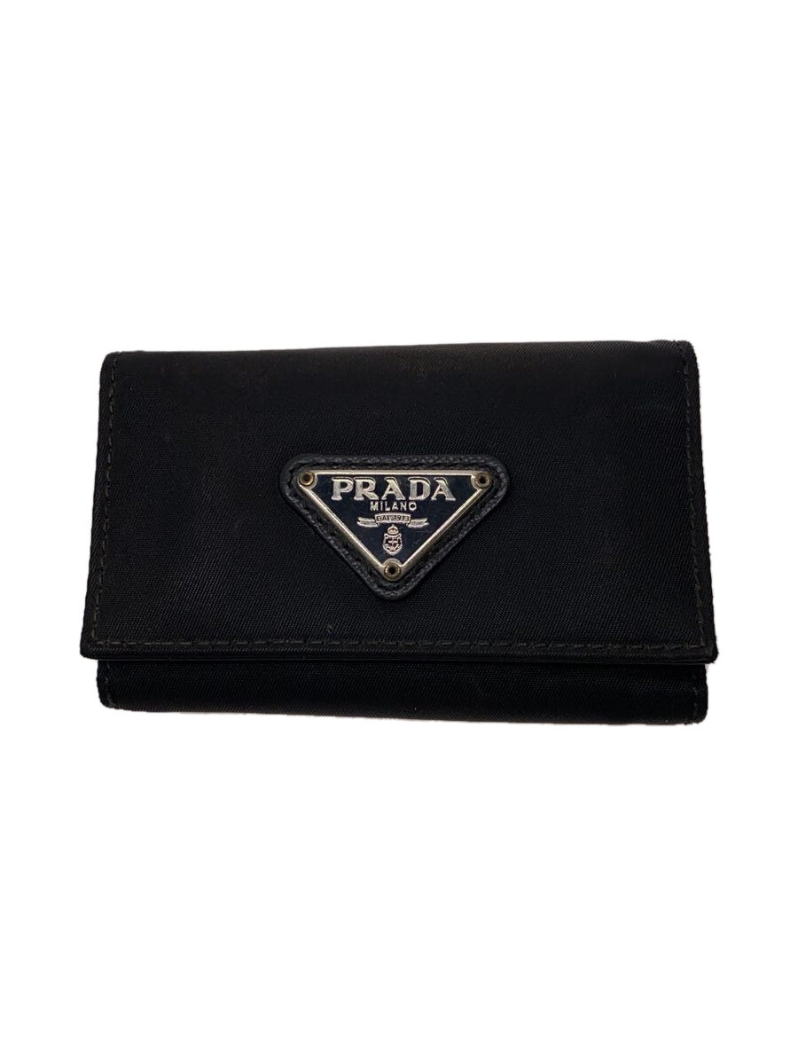 【中古】PRADA◆内側スレ有/6連/キーケース/ナイロン/BLK/メンズ//【服飾雑貨他】