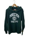 【中古】PORKCHOP◆2nd COLLEGE HOODIE/パーカー/XL/コットン/GRN/プリント【メンズウェア】