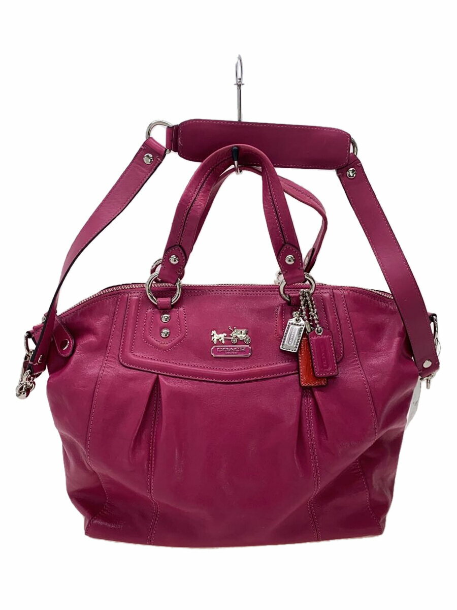 【中古】COACH◆ショルダーバッグ/レザー/PNK/G0968【バッグ】
