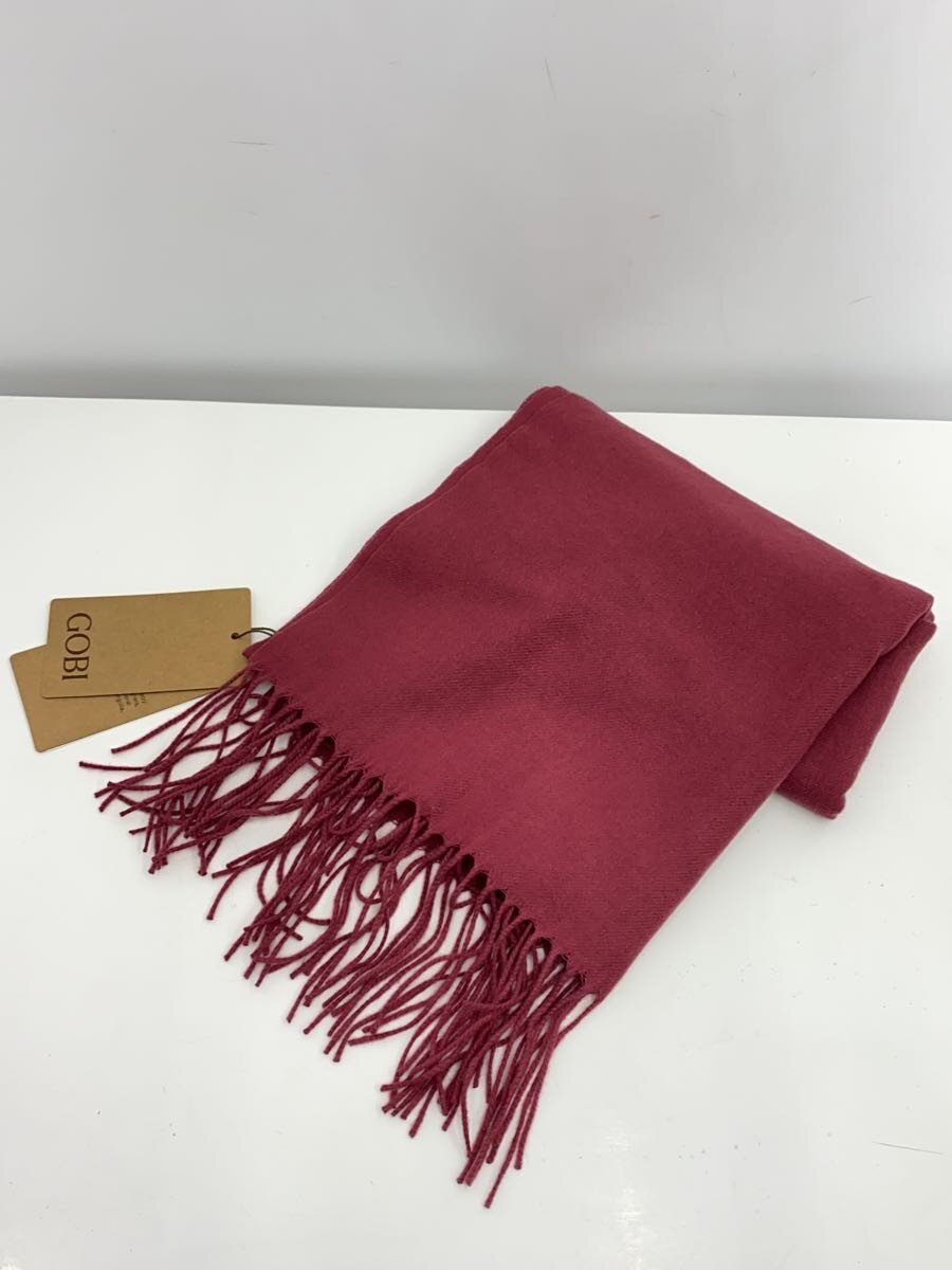 【中古】GOBI/マフラー/カシミア/PNK/無地/レディース【服飾雑貨他】