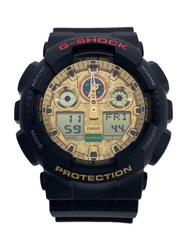 【中古】CASIO◆クォーツ腕時計_G-SHOCK/アナログ/ラバー/ゴールド/ブラック【服飾雑貨他】 【中古】CASIO◆クォーツ腕時計_G-SHOCK/アナログ/ラバー/ゴールド/ブラック【服飾雑貨他】