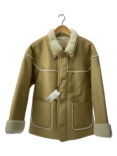 【中古】MOUSSY◆レザージャケット・ブルゾン/FREE/フェイクレザー/BEG/010FA730-6800【レディースウェア】 【中古】MOUSSY◆レザージャケット・ブルゾン/FREE/フェイクレザー/BEG/010FA730-6800【レディースウェア】