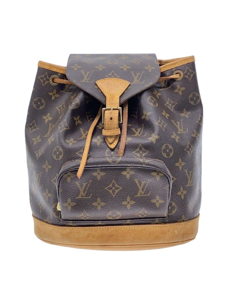 LOUIS VUITTON - 【中古】LOUIS VUITTON◆モンスリMM_モノグラム・キャンバス_BRW/PVC/BRW【バッグ】