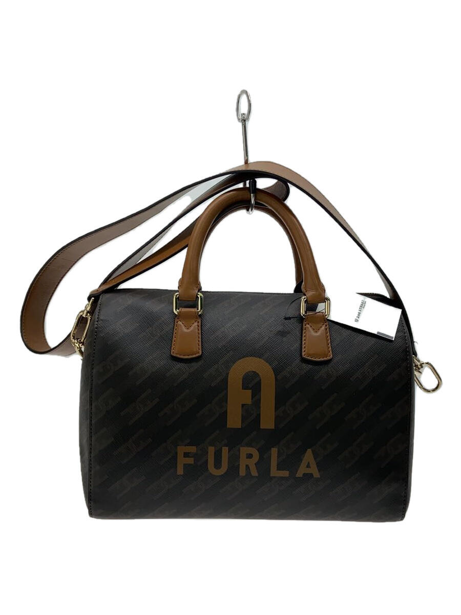 【中古】FURLA◆ボストンバッグ/--/BRW