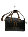 【中古】FURLA◆ボストンバッグ/--/BRW/総柄/WB00921【バッグ】