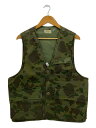 【中古】L.L.Bean◆60s 筆記体ロゴタグ/ハンティングベスト/グリーン/カモフラ/迷彩//【メンズウェア】