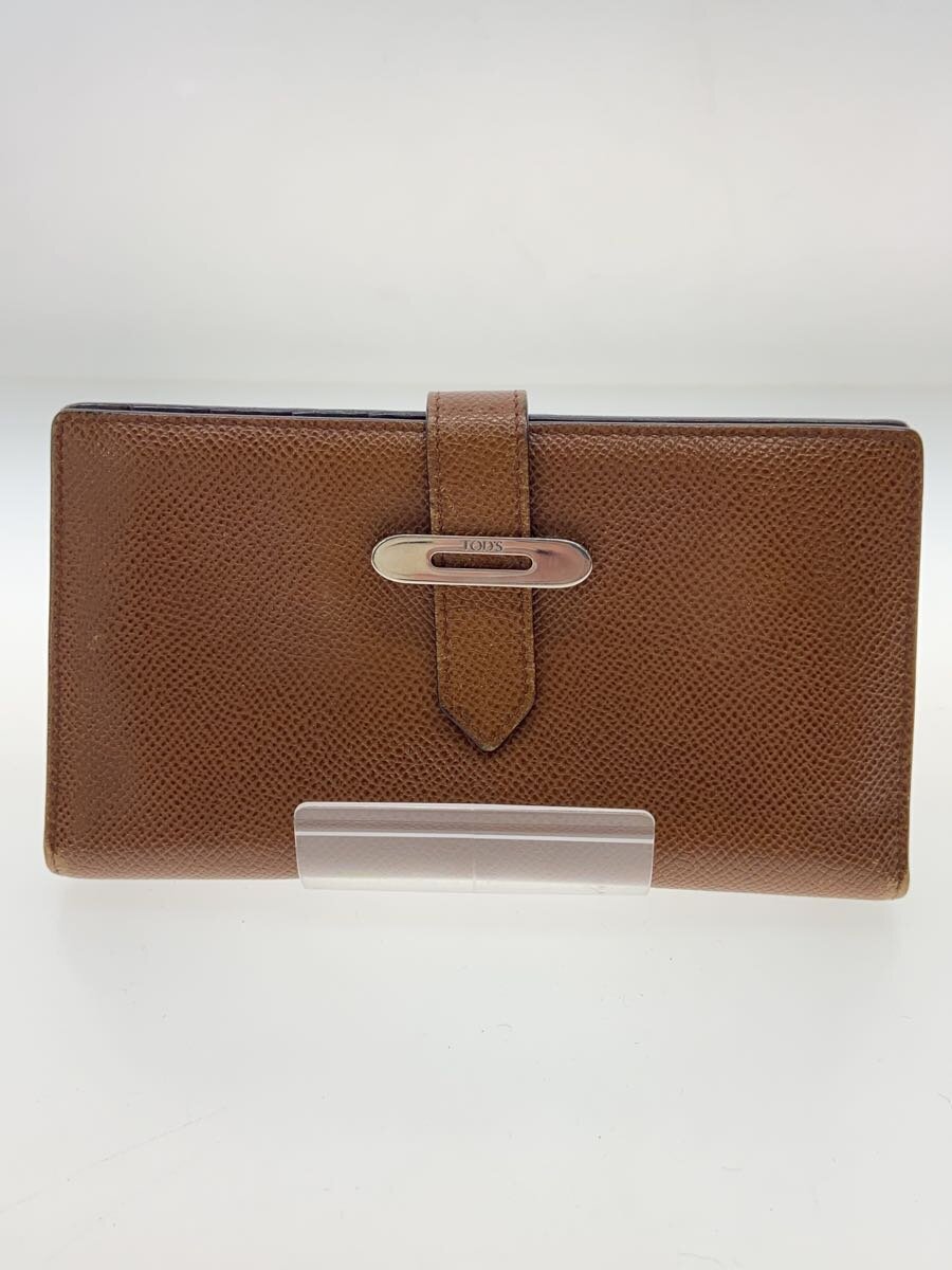 【中古】TOD’S◆2つ折り財布/レザー/BRW/メンズ【服飾雑貨他】