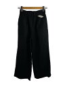 【中古】SACRA◆ワイドパンツ/36/ウール/BLK/無地/120503112【レディースウェア】