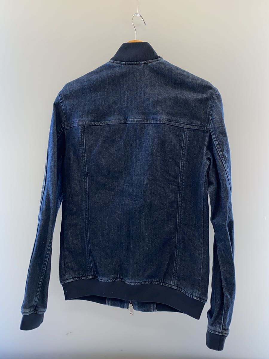 【中古】ARMANI EXCHANGE◆リブカラー ロゴサイドライン デニムジャケット/XS/IDG/6ZZB20 Z2DRZ/ダブルジップ【メンズウェア】