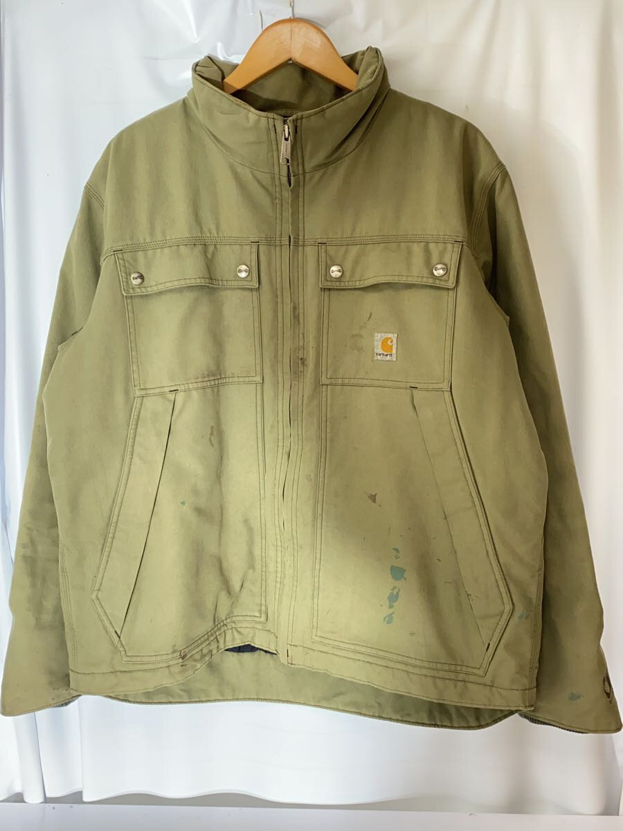 【中古】Carhartt◆Army Green Quick Duck Insulated Jacket/L/コットン/KHK/100107-301【メンズウェア】