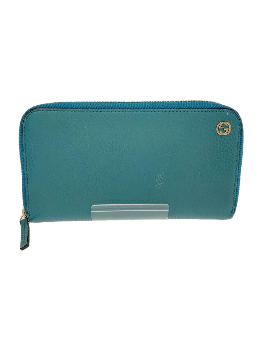 【中古】GUCCI◆長財布/レザー/BLU/レディース/449347【服飾雑貨他】