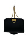【中古】Salvatore Ferragamo◆ショルダーバッグ/--/BLK/無地/AQ-210587【バッグ】