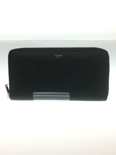 【中古】CELINE◆長財布/ラウンドファスナー/レザー/BLK/無地/レディース【服飾雑貨他】 【中古】CELINE◆長財布/ラウンドファスナー/レザー/BLK/無地/レディース【服飾雑貨他】