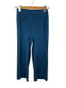 【中古】PLEATS PLEASE ISSEY MIYAKE◆23AW/THICKER BOTTOMS/ボトム/2/ポリエステル/BLU/PP33JF328【レ...