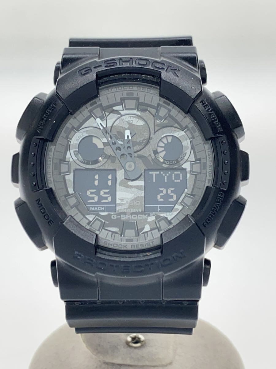 【中古】CASIO◆クォーツ腕時計・G-SHOCK/デジアナ/ラバー/ブラック【服飾雑貨他】