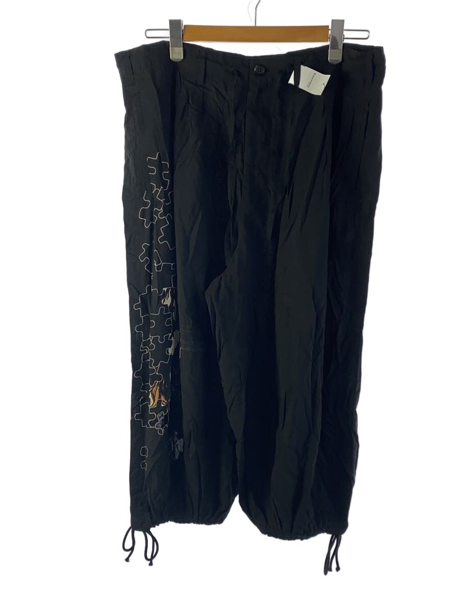 【中古】Ground Y◆サルエルパンツ/--/レーヨン/BLK/GC-P20-202【メンズウェア】