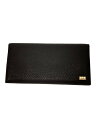 【中古】dunhill◆長財布/レザー/ブラック/シボ革/札入れ/カード入れ/ロゴプレート/ロングウォレット【服飾雑貨他】