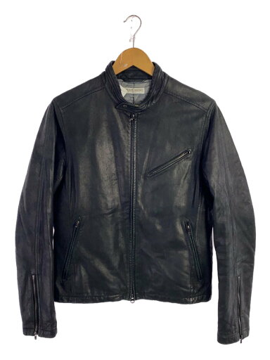 【中古】UNITED ARROWS◆レザージャケット・ブルゾン/M/羊革/BLK/無地/1125-199-3224【メンズウェア】 【中古】UNITED ARROWS◆レザージャケット・ブルゾン/M/羊革/BLK/無地/1125-199-3224【メンズウェア】