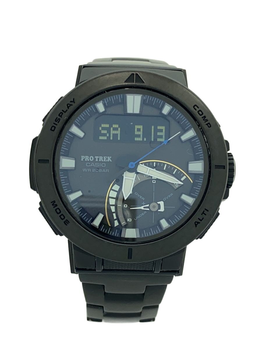 Rakuten - 【中古】CASIO◆ソーラー腕時計_PRO TREK/デジアナ/BLK/BLK/PROTREK Angler Line//【服飾雑貨他】