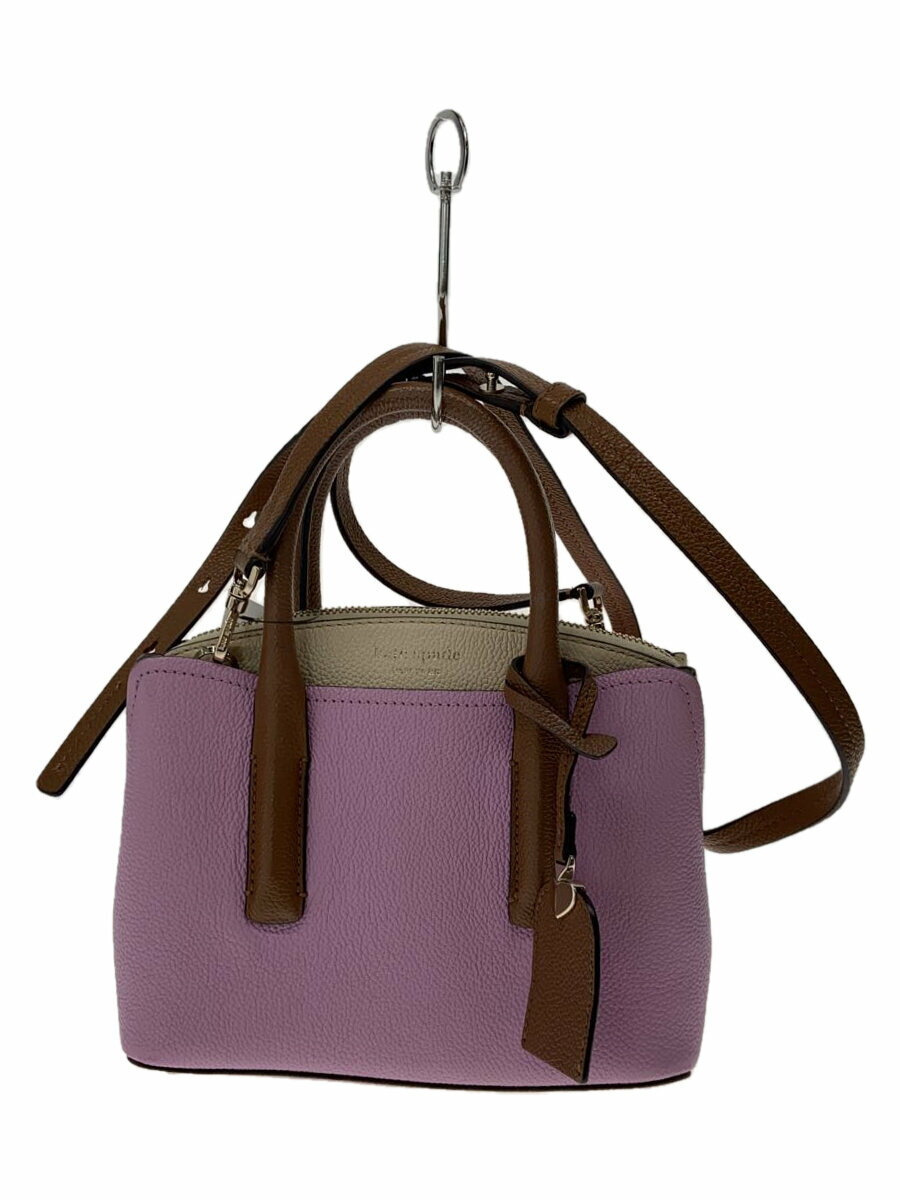 【中古】kate spade new york◆MARGAUX MINI SATCHEL/マルゴー/2WAYショルダーバッグ/レザー/PUP/PXRUA540【バッグ】