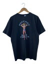 【中古】PACCBET◆Tシャツ/M/コットン/BLK/プリント【メンズウェア】(4)