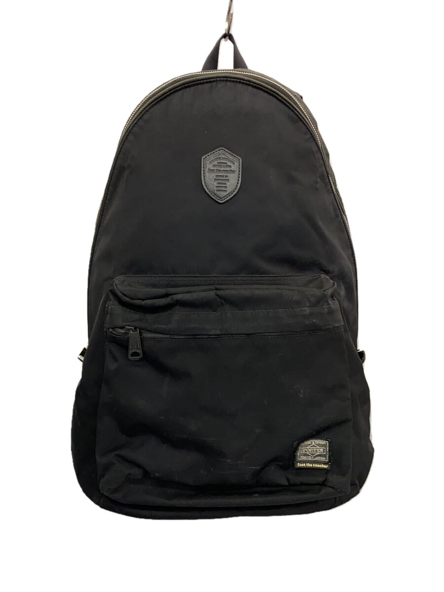 【中古】PORTER◆PORTER/リュック/ナイロン/BLK/無地【バッグ】