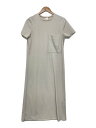 【中古】ADORE◆チュール欠品/半袖ワンピース/38/ポリエステル/WHT/無地/内側ファンデーション汚れ有//【レディースウェア】