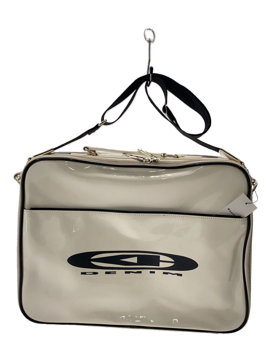 【中古】KATHARINE HAMNETT LONDON◆エナメルバッグ/エナメル/WHT/日本製///【バッグ】