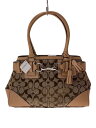 【中古】COACH◆トートバッグ_シグネチャー/キャンバス/BEG【バッグ】
