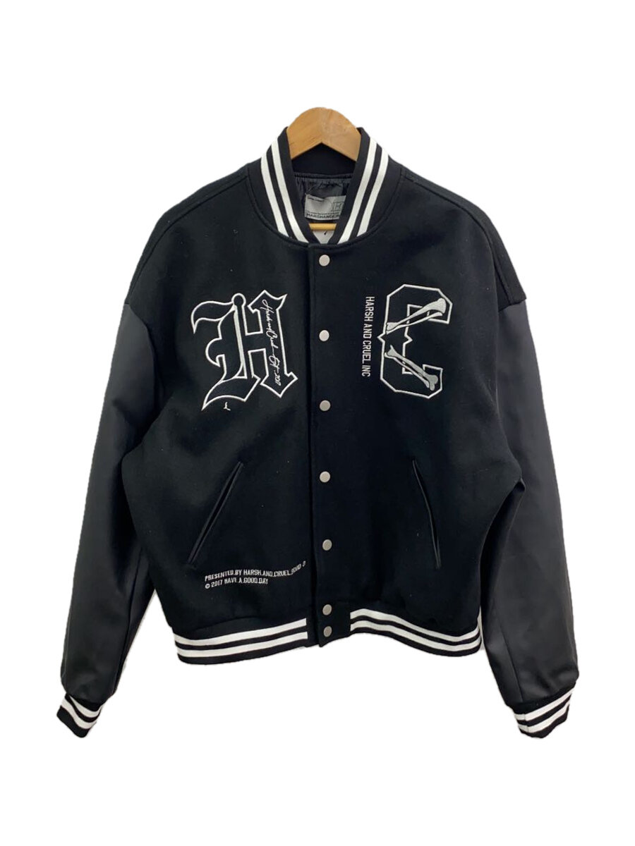【中古】HARSH AND CRUEL◆スタジャン/M/--/GRY【メンズウェア】