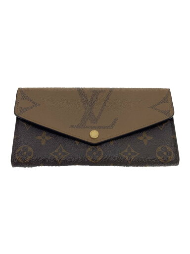 【中古】LOUIS VUITTON◆ポルト・フォイユ・サラ_モノグラム・ジャイアント・リバース_BRW/PVC/BRW/レディース【服飾雑貨他】 【中古】LOUIS VUITTON◆ポルト・フォイユ・サラ_モノグラム・ジャイアント・リバース_BRW/PVC/BRW/レディース【服飾雑貨他】