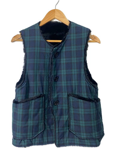【中古】Engineered Garments◆ベスト/XS/コットン/BLK/チェック【メンズウェア】 【中古】Engineered Garments◆ベスト/XS/コットン/BLK/チェック【メンズウェア】