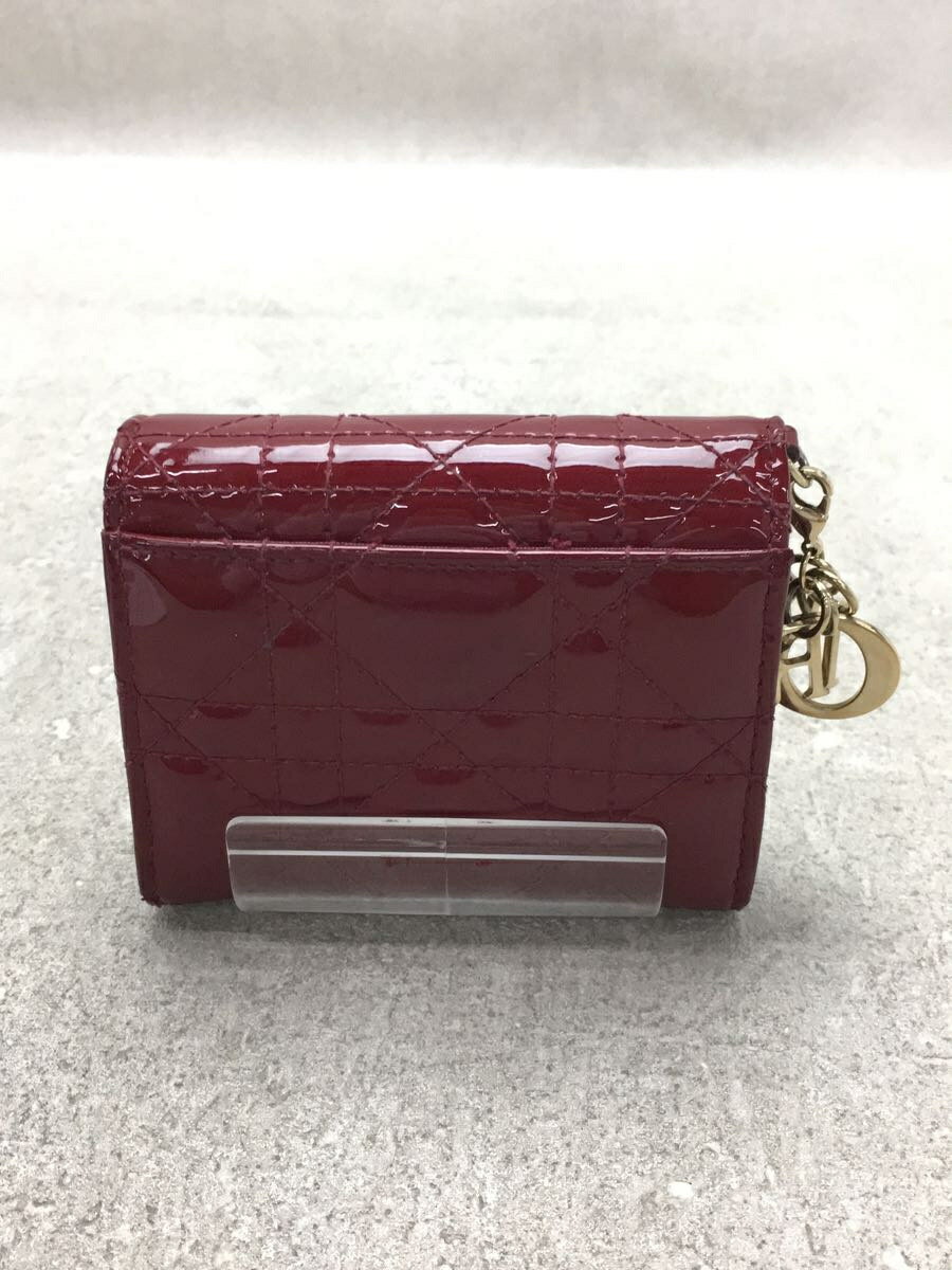 【中古】Christian Dior◆3つ折り財布/エナメル/RED/レディース/S0181OVRB【服飾雑貨他】 2