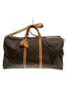 【中古】LOUIS VUITTON◆キーポル・バンドリエール60_モノグラム・キャンバス_BRW/PVC/BRW【バッグ】