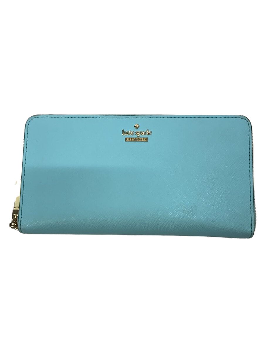 【中古】kate spade new york◆長財布/レザー/BLU/レディース/PWRU5073【服飾雑貨他】