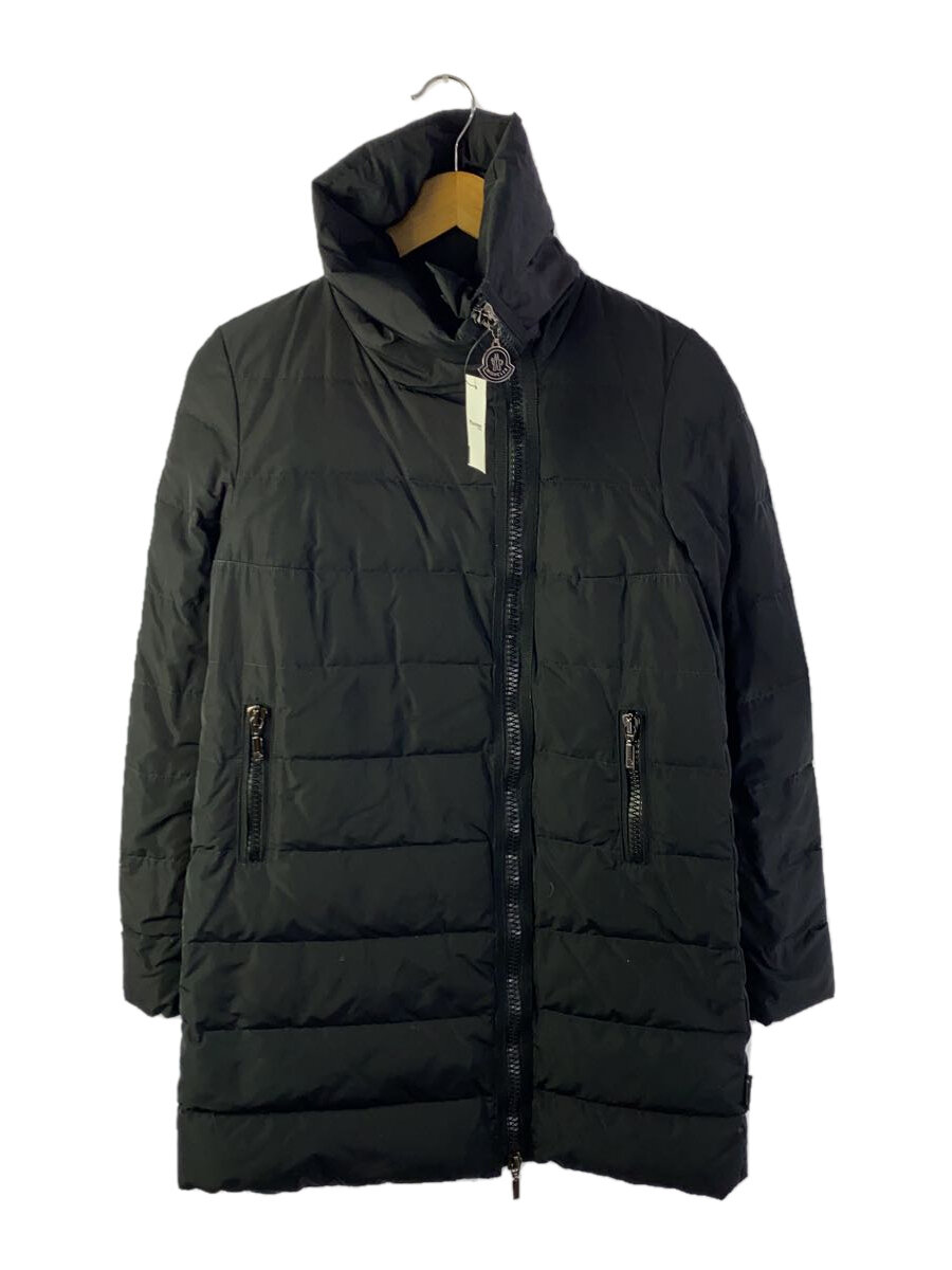 【中古】MONCLER◆ロングダウンジャケット/0/ナイロン/BLK/無地/220934937900/GERBOISE【レディースウェア】