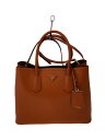 【中古】PRADA◆サフィアーノ/ダブルバッグ/2WAY/トートバッグ/レザー/ORN/ショルダーバッグ【バッグ】