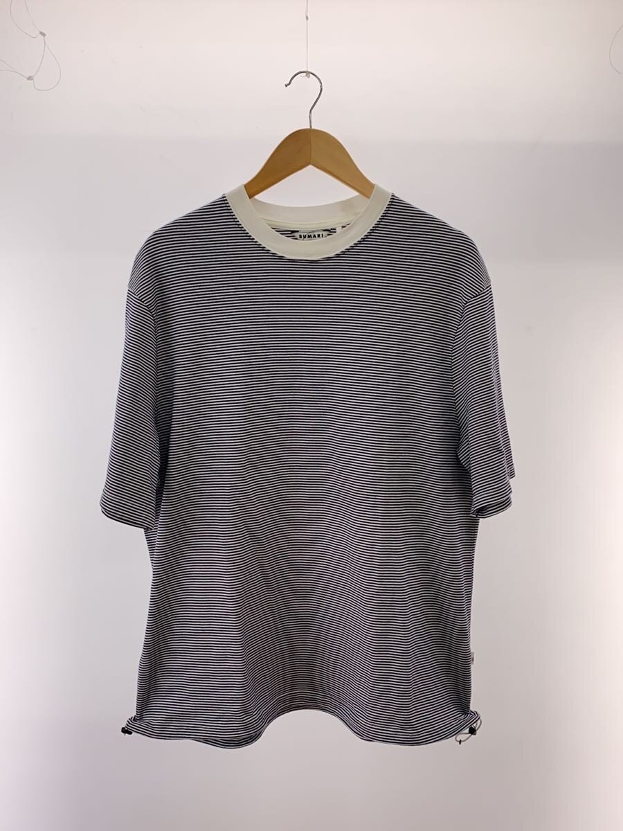 SUMARI◆Tシャツ/1/コットン/WHT/ボーダー/S2302-10007