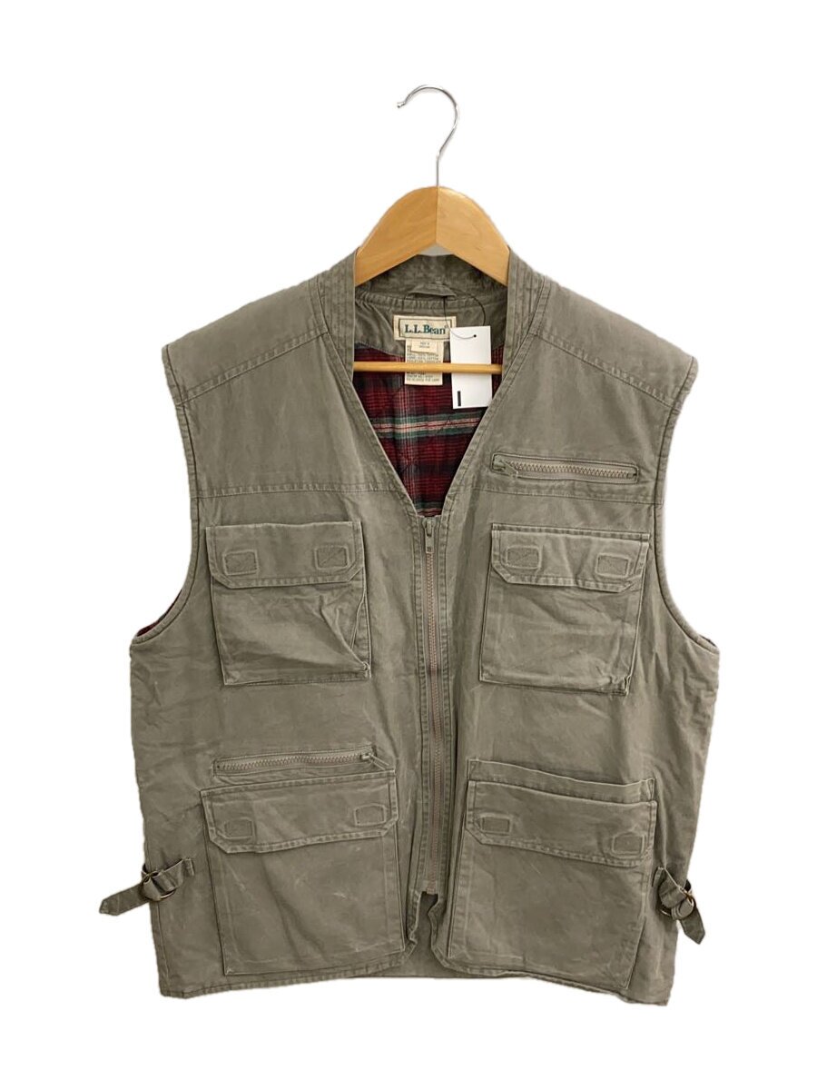 【中古】L.L.Bean◆ベスト/M/--/KHK/無地//【メンズウェア】