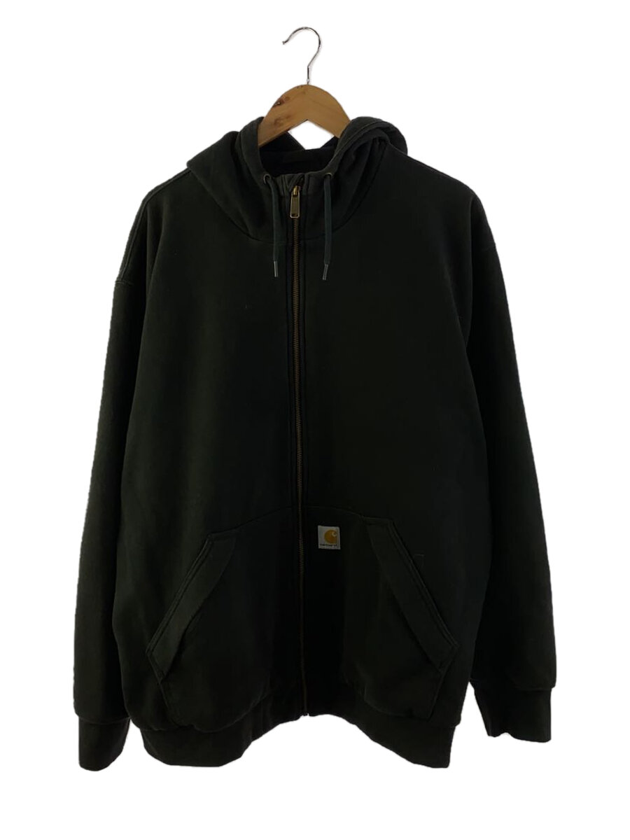 【中古】Carhartt◆ジップパーカー/XL/コットン/BLK/TS4078【メンズウェア】