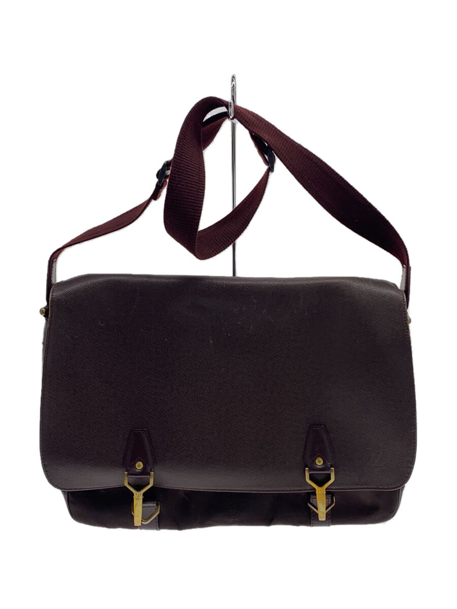 LOUIS VUITTON - 【中古】LOUIS VUITTON◆デルスー_タイガ_BRD/レザー/BRD/無地//【バッグ】