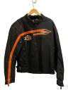 【中古】HARLEY DAVIDSON◆ジャケット/XL/ナイロン/BLK【メンズウェア】