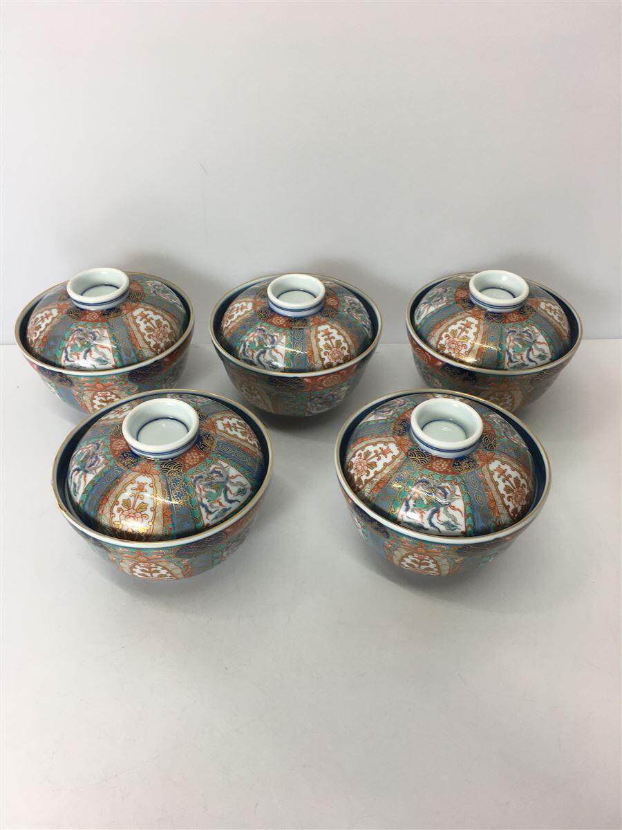 【中古】有田焼/錦色絵山水蓋丼【キッチン用品】