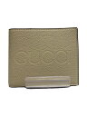 【中古】GUCCI◆2つ折り財布/レザー/CRM/無地/レディース/658681・534563【服飾雑貨他】