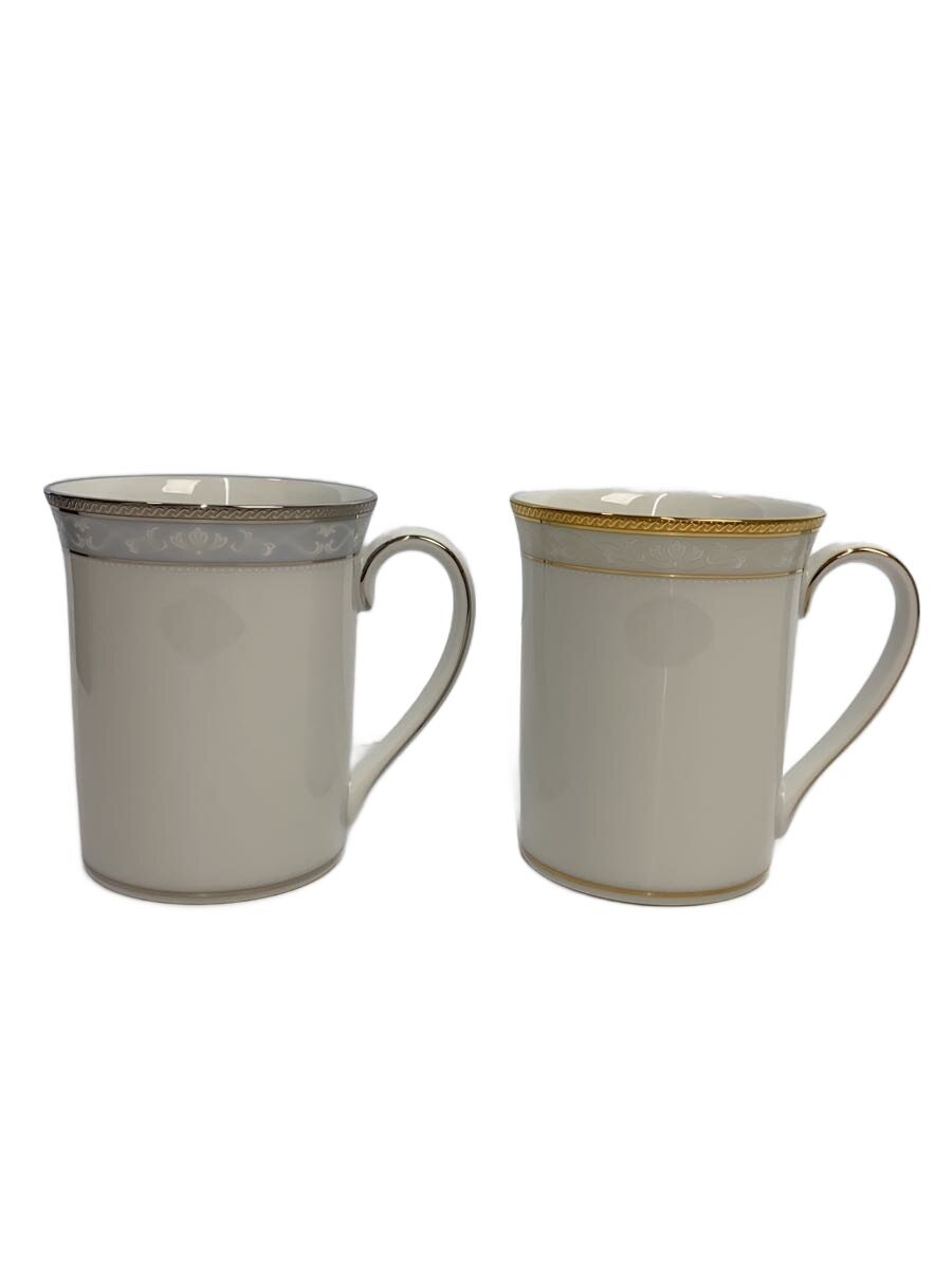 【中古】Noritake◆ハンプシャー/マグ/ペア/2点セット/ホワイト/ノリタケ【キッチン用品】